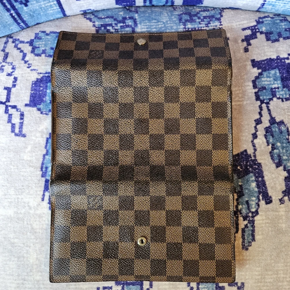 Louis Vuitton Damier Ebene Porte Tresor International Wallet France 1998